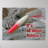Poster AJS Lure Popper "Het draait allemaal om Gev