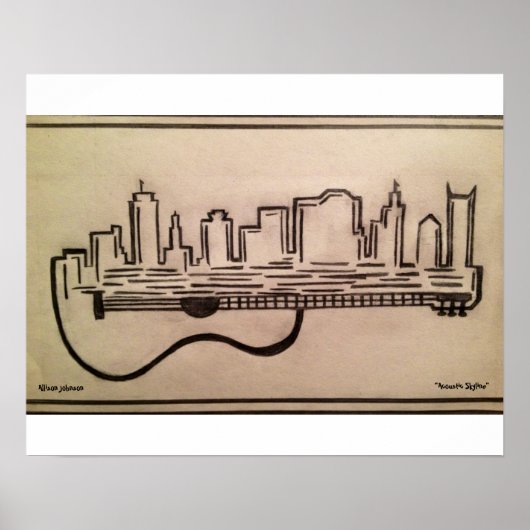 poster "Akoestische skyline" (16,50 x 11,00 inch) (Voorkant)