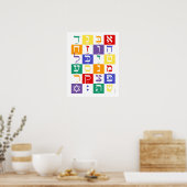 Poster Alef-Bet (Keuken)