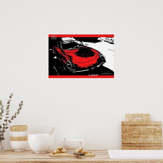 Poster Alfa Spider (Keuken)