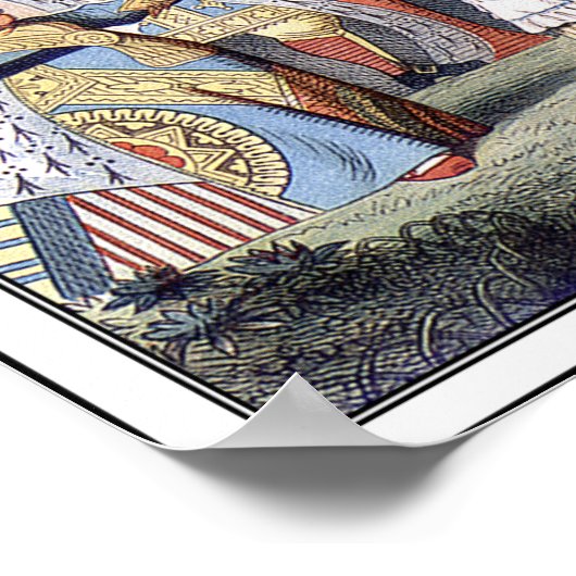 Poster: Alice ontmoet de koningin van het hart Poster (Hoek)