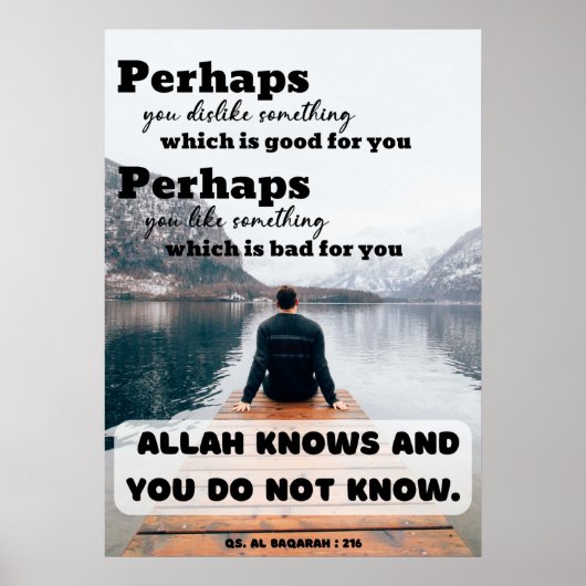 Poster Allah van de Islamitische Citaat (Voorkant)