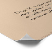 poster "Alleen Word-beroemdheid nooit dies" (16x20 (Hoek)