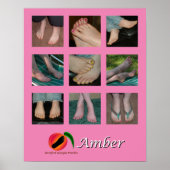 Poster Amber Feet Collage (Voorkant)