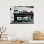 Poster: - Ambulances bij het Twin Cities ziekenhui Poster (Keuken)