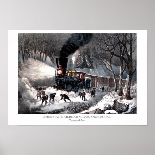Poster - AMERIKAANS RAILWEGSCENE: SNOWBOUND (Voorkant)