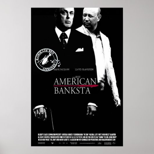 POSTER AMERIKAANSE BANKSTA (Voorkant)