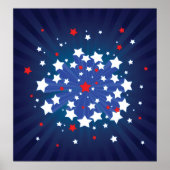 Poster Amerikaanse Starburst Stars (Voorkant)