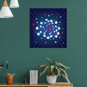 Poster Amerikaanse Starburst Stars