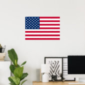 Poster Amerikaanse vlag Verenigde Staten van Ameri (Thuiskantoor)