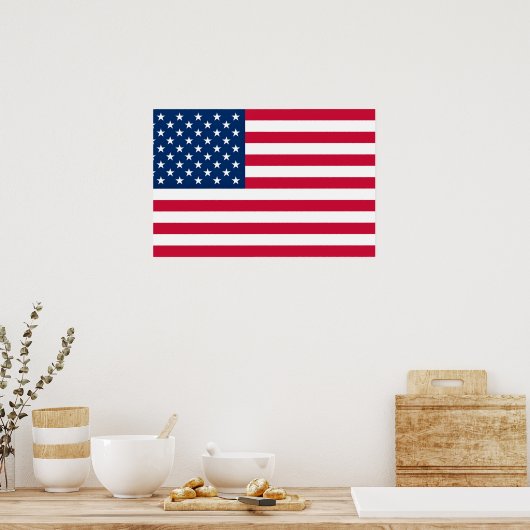 Poster Amerikaanse vlag Verenigde Staten van Ameri (Keuken)