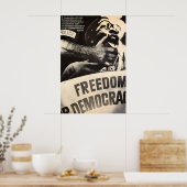 Poster Amerikaanse vrijheid Racisme in de VS tegen (Keuken)