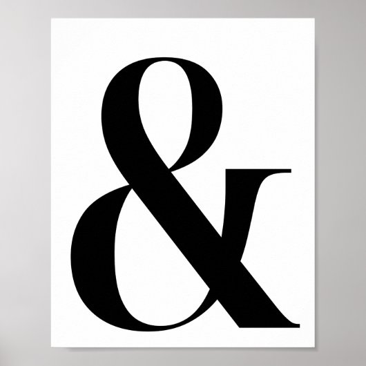 Poster Ampersand / and Sign (Voorkant)