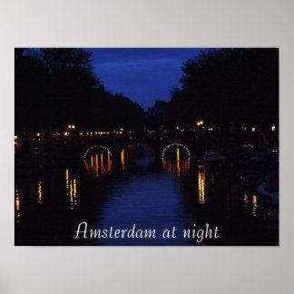 poster "Amsterdam at night"