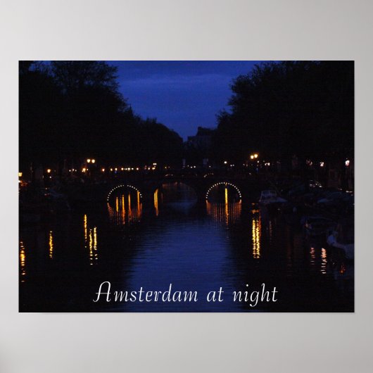 poster "Amsterdam at night" (Voorkant)