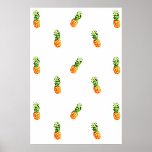 Poster ananas, patroon, canvasafdruk ananas (Voorkant)