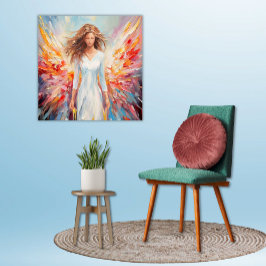 Poster Angelic Spectrum Heldere losse geschilderde
