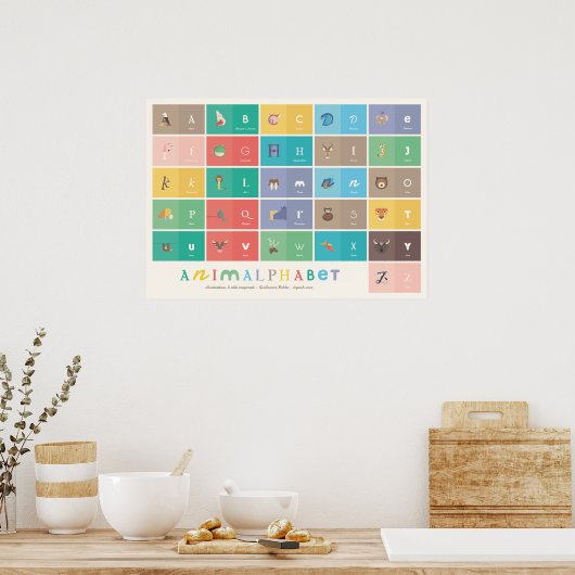 Poster Animalfabet (Keuken)