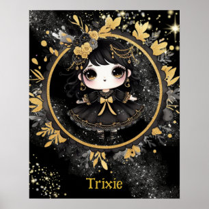 POSTER Anime Meisjes Goth Schattig Aangepast Kaw