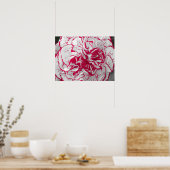 Poster - Anjer in Rood & Wit (Keuken)