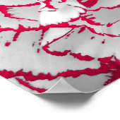 Poster - Anjer in Rood & Wit (Hoek)