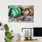Poster Ann Hayes Painting Sea Shells (Thuiskantoor)