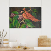 Poster Ann Hayes schilderend kardinaal (Keuken)