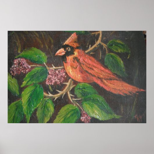 Poster Ann Hayes schilderend kardinaal (Voorkant)