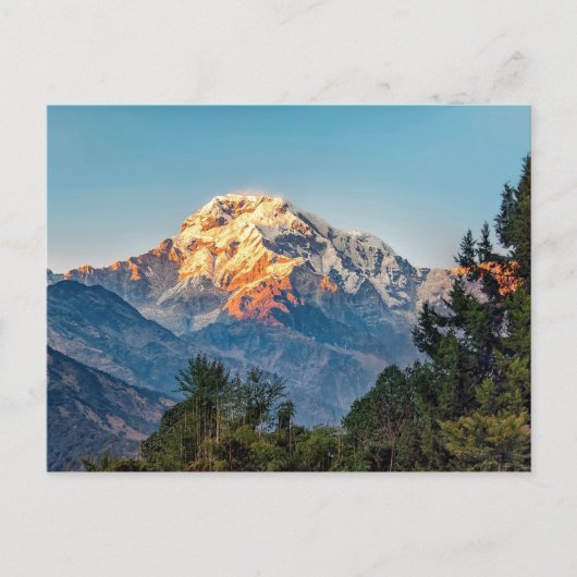 Poster Annapurna sunset Briefkaart (Voorkant)