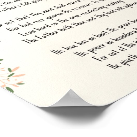 Poster Annie Johnson Flint - Hij geeft meer eer (Hoek)