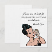 poster annuleringsbeleid 24 uur bedankkaart (Voorkant / Achterkant)