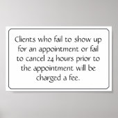 Poster annuleringsbeleid voor salon of spa (Voorkant)