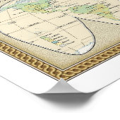 poster Antiek Wereldkaart afdrukken (Hoek)