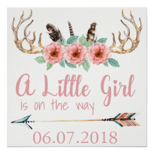 Poster Antler Baby shower