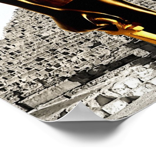 Poster Anubis en het Kruis Ankh (Hoek)