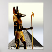 Poster Anubis en het Kruis Ankh (Voorkant)