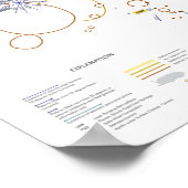 Poster Apollo 11 foto-plattegrond (Hoek)