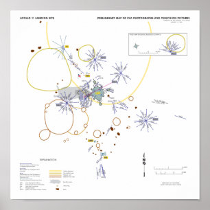 Poster Apollo 11 foto-plattegrond