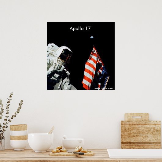 Poster / Apollo 17 / Laatste Apollo landend op maa (Keuken)