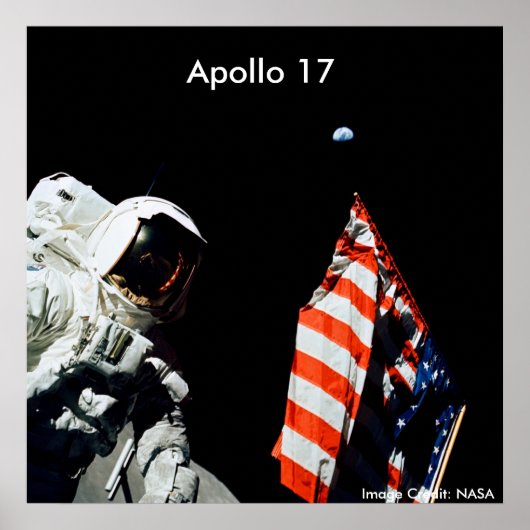 Poster / Apollo 17 / Laatste Apollo landend op maa (Voorkant)