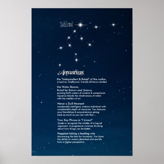 Poster Aquariuskenmerken (Voorkant)