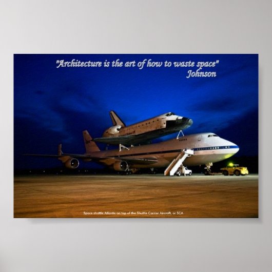 Poster: "Architectuur is de kunst...afvalruimte" Poster (Voorkant)