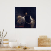 Poster Aristoteles met een buste van Homer door Re (Keuken)