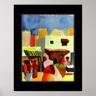 Poster Art August Macke Algiers Market