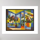 Poster  Art August Macke Terrace (Voorkant)