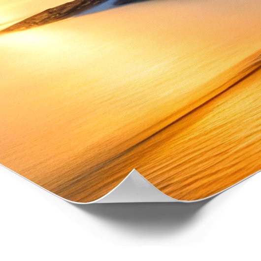 Poster Art Beach Sunset (Hoek)