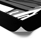 Poster ART DECO LADY Black White Martini (Hoek)