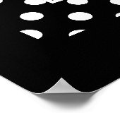 Poster ART DECO LADY Black White spots (Hoek)