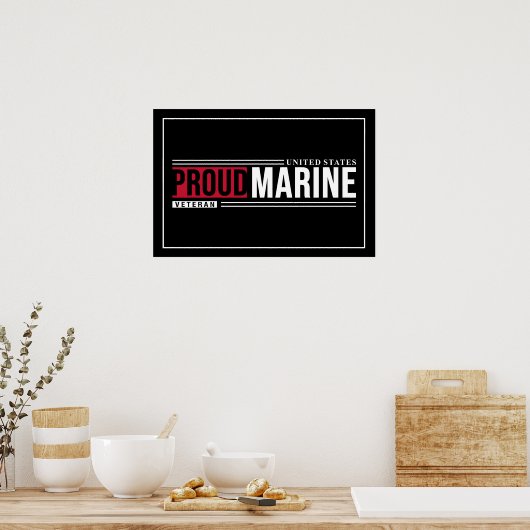 Poster Art Marine Veteran (Keuken)