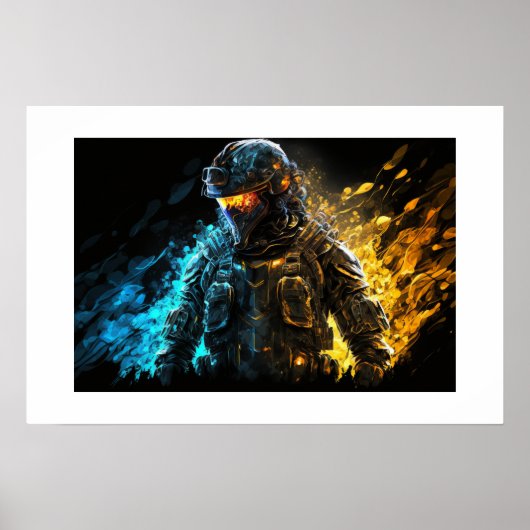 Poster Art Militair Persoon (Voorkant)